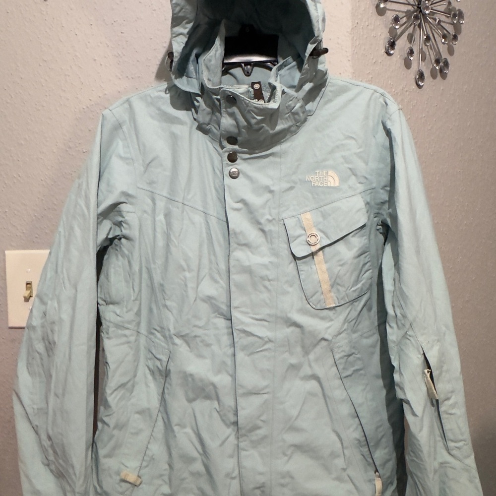 The North Face Pale Blue Hooded Ski Shell